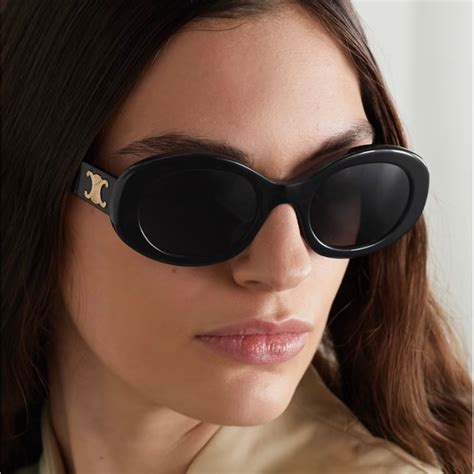 CELINE Triomphe Oval Sunglasses, 52mm.